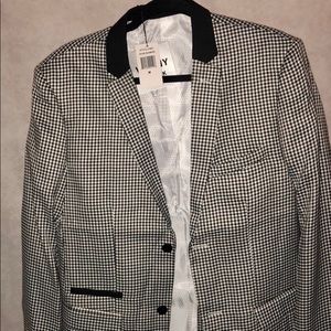 Black and white blazer